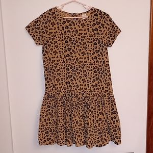 Girl's Cordory Leopard Short Sleeve Dress Size 10-12
